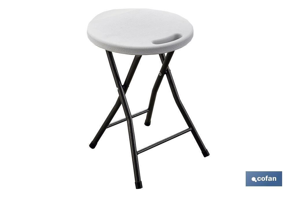 TABURETE PLEGABLE BLANCO 33x30x46cm "venta unitaria"