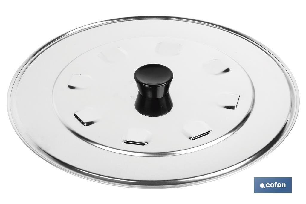TAPA C/DESVAPO MODELO ARG�N ACERO INOX 24cm