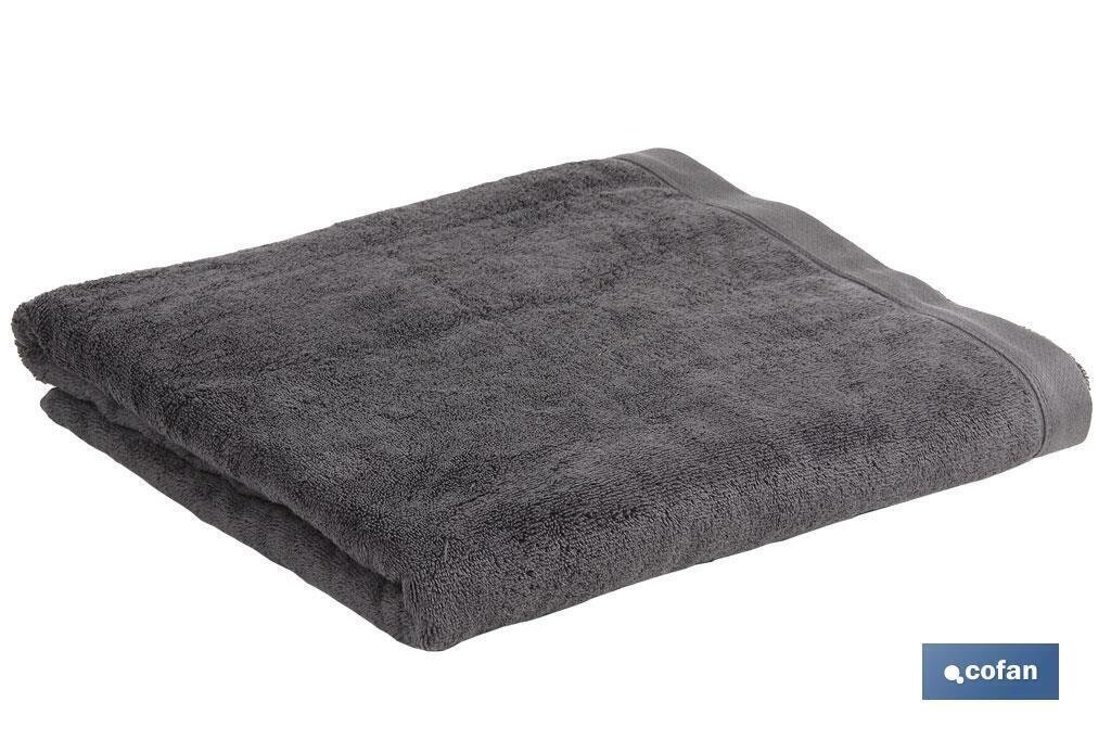 TOALLA BA�O GRIS ANTRACITA GR.580/M2 MODELO PIEDRA 100X150cm