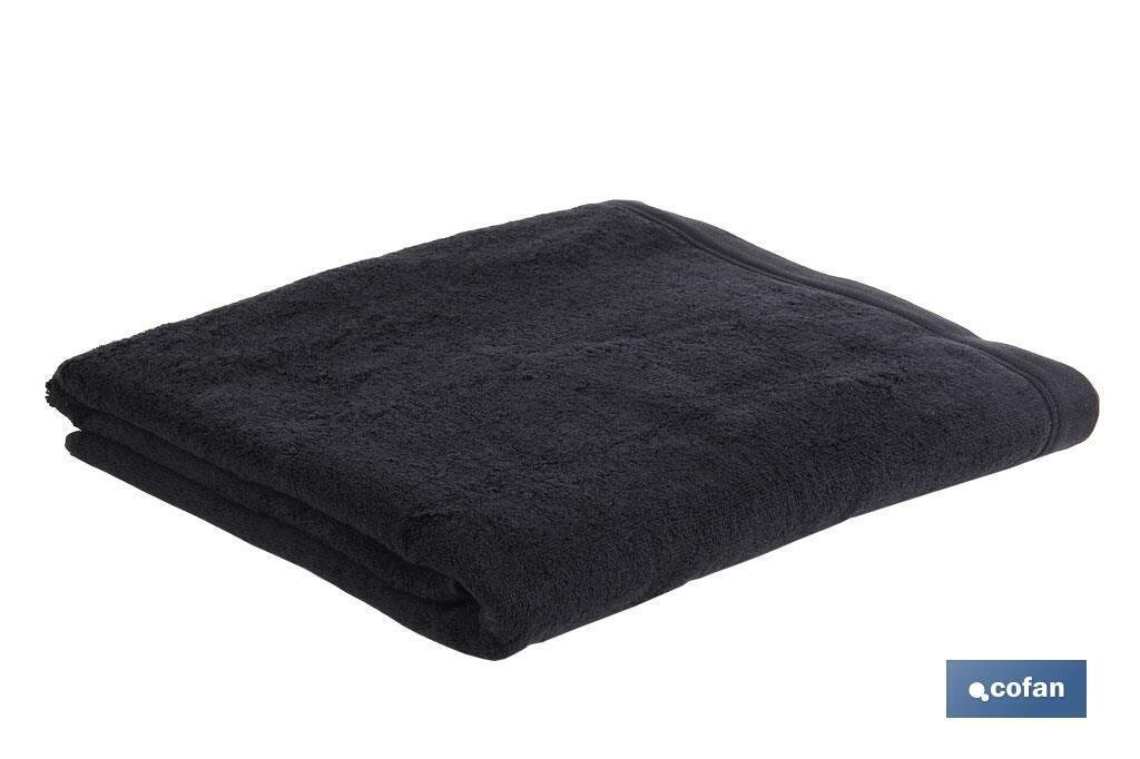 TOALLA BA�O NEGRO GR.580/M2 MODELO BRILLANTE 100X150cm