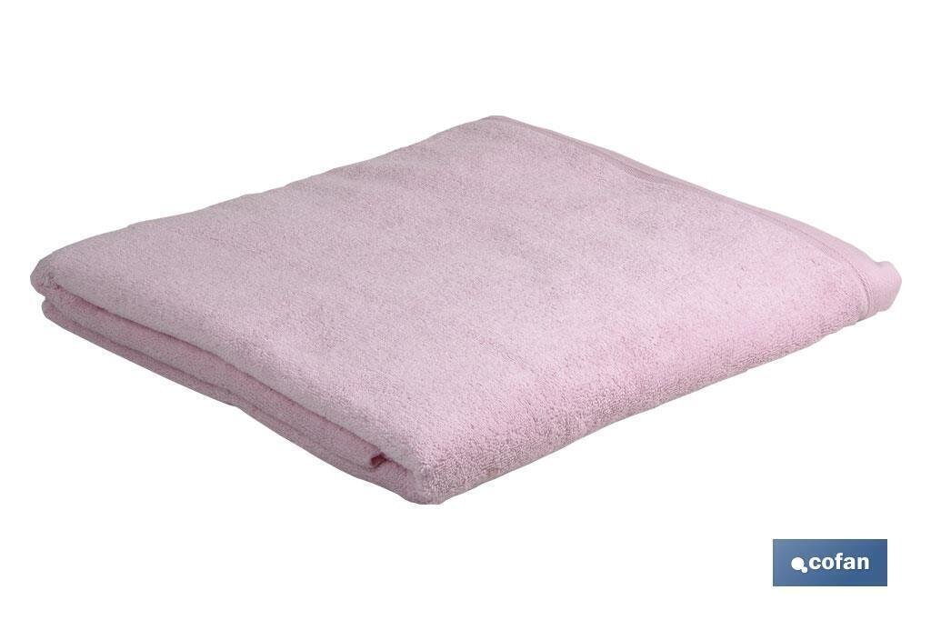 TOALLA BA�O ROSA CLARO GR.580/M2 MODELO  FLOR 100X150cm