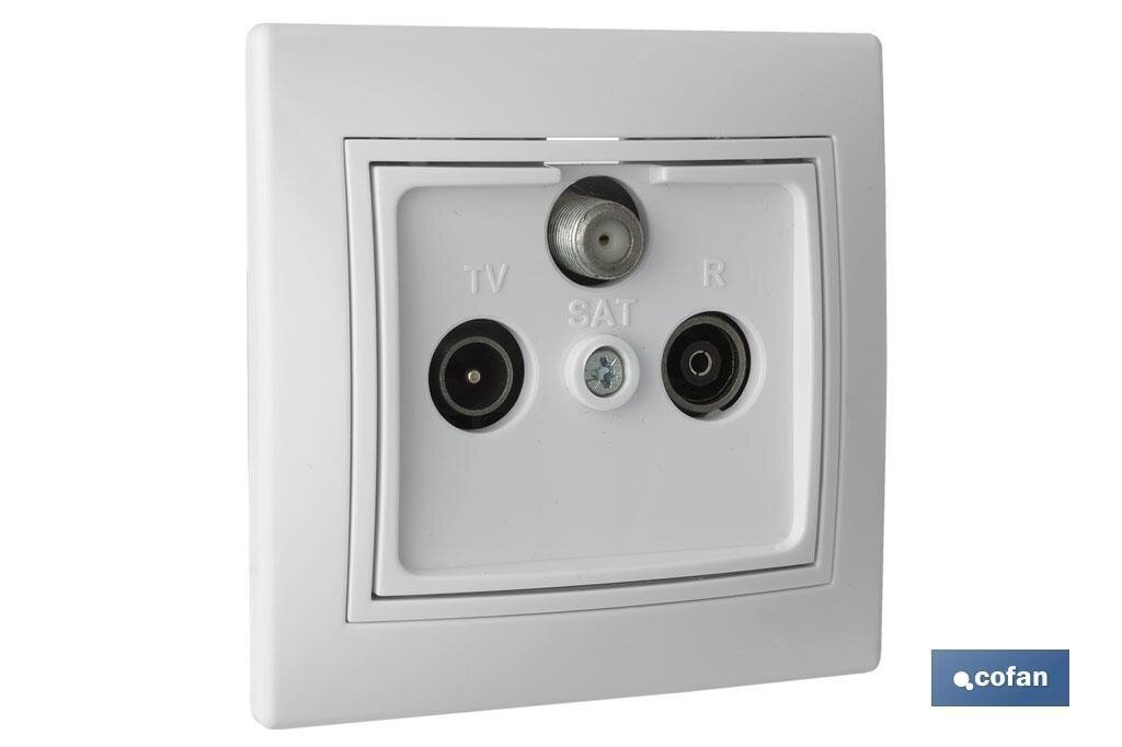 TOMA FINAL TV-SAT�LITE-RADIO MODELO PACIFIC 83X81 BLANCO