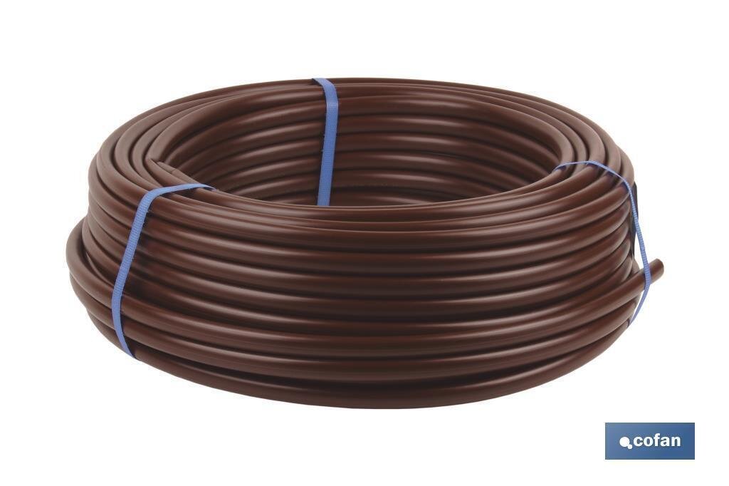 TUBO 50M RIEGO GOTEO MARRON (Sin goteros) �16MM