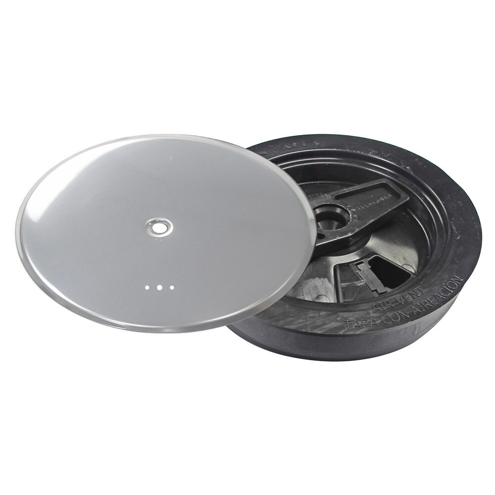 Tapa Bote Sifonico Pvc T 89 A � 110 mm. Con Aireador, Colo Inox.
