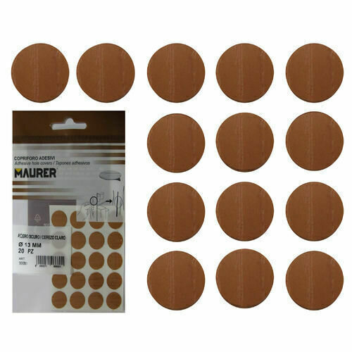 Tapatornillos Adhesivos Cerezo Claro (Blister 20 unidades)