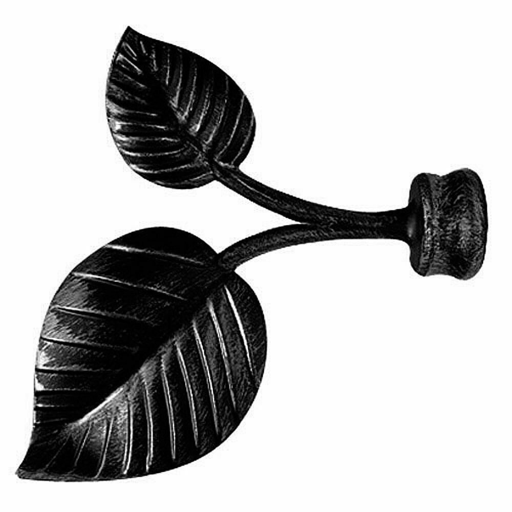 Terminal Forja Hojas � 20 mm. Negro  Juego 2 Piezas