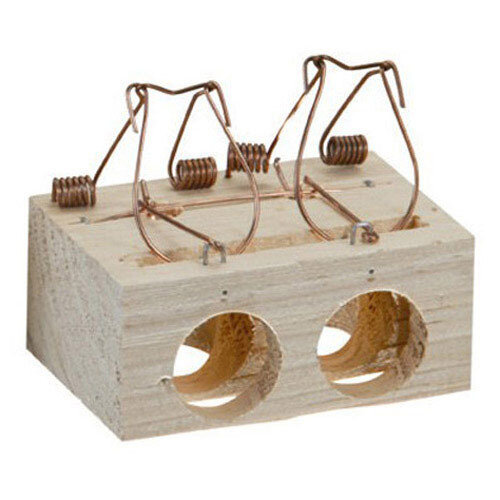 Trampa ratones madera 2 agujeros � 28 mm.