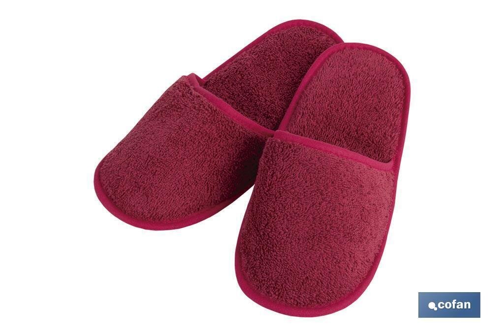 ZAPATILLAS BA�O  BURDEOS  MODELO PARIS TALLA.L