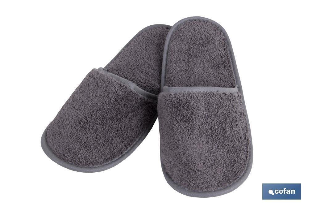 ZAPATILLAS BA�O GRIS ANTRACITA MODELO PIEDRA TALLA.L