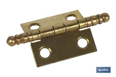 2 UDS BISAGRA HIERRO LATON FIN ALTO 35 X 30