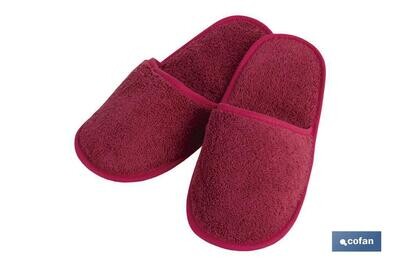 ZAPATILLAS BA�O  BURDEOS  MODELO PARIS TALLA.L