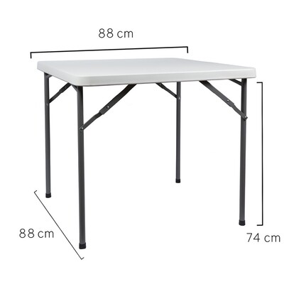 Mesa Plegable Cuadrada 88x88x74 cm.