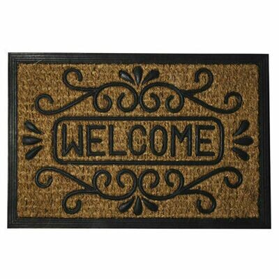Felpudo Fibra Coco y Goma Welcome 40x60 cm.