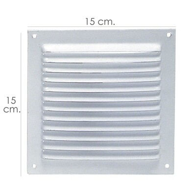 Rejilla Ventilaci�n Atornillar  15x15 cm. Blanca Lacada