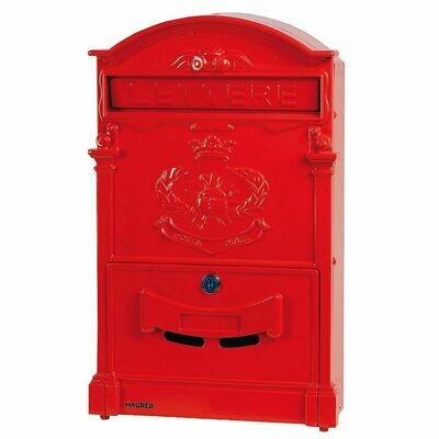 Buz�n Maurer Jard�n Aluminio Fundido Rojo 41 x 26 x 8 cm.