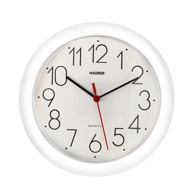 Reloj De Pared � 25 cm. Color Blanco