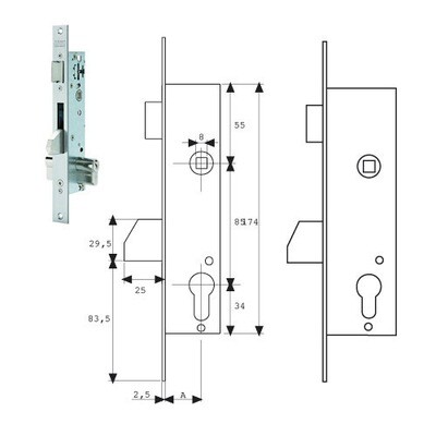 Cerradura Tesa 2210/25/3ai