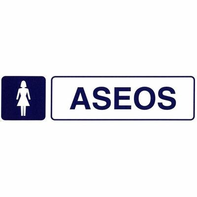 Rotulo Adhesivo 250x63 mm. Aseos Se�oras