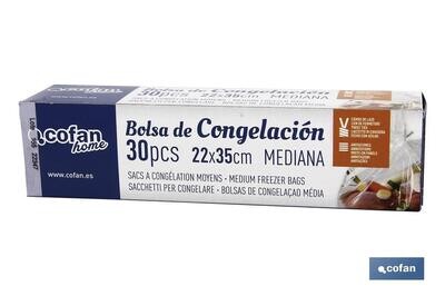 BOLSAS DE CONGELACI�N MEDIANA 22X35 30UDS
