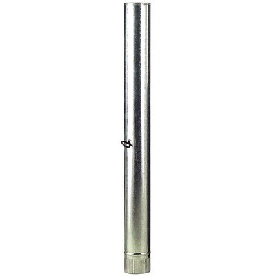 Wolfpack Tubo Estufa Acero Galvanizado � 100 mm, Ideal Estufas de Le�a, Chimenea, Alta resistencia, Conducto Humos. Con Llave