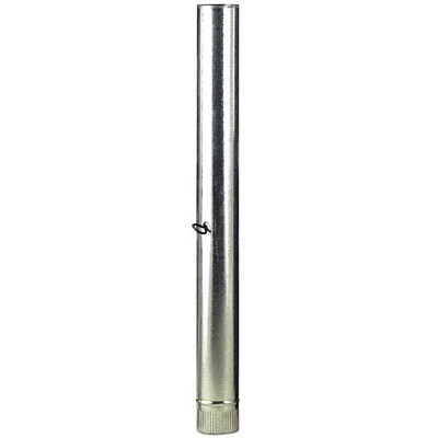 Wolfpack Tubo Estufa Acero Galvanizado � 110 mm, Ideal Estufas de Le�a, Chimenea, Alta resistencia, Conducto Humos. Con Llave