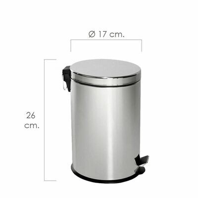 Papelera Maurer  Inoxidable   3 Litros � 17 x 26 cm.