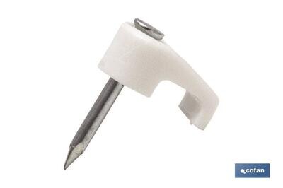 GRAPA PL�STICO CABLE PLANO 7,3X4,1MM