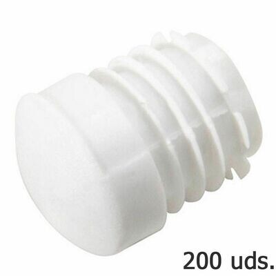 Contera Plastico Redonda Interior Blanca Para Tubo Exterior � 20 mm. Bolsa 200 Unidades