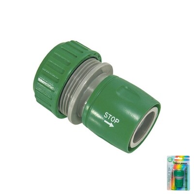 Conector Manguera Plastico 3/4 Con Stop  Blister