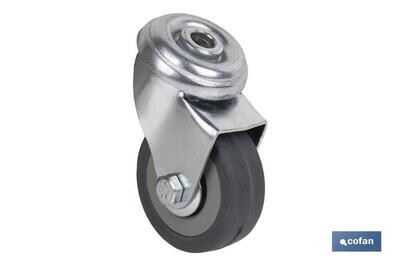 RUEDA GOMA/GRIS PASANTE �50X18MM