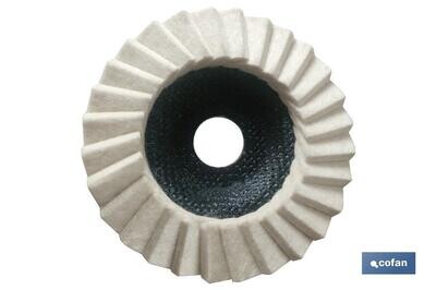DISCO LAMINAS FIELTRO P/ PULIR �125 G-D5/H25