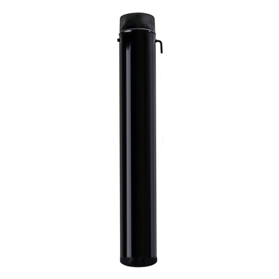 Wolfpack Tubo De Estufa Acero Vitrificado Negro � 120 mm. con Llave Estufas De Le�a, Chimenea, Alta Resistencia, Color Negro