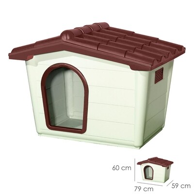 Caseta Perro Resina 80x56x60 cm.
