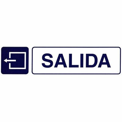 Rotulo Adhesivo 250x63 mm. Salida