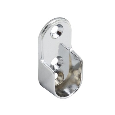 Soporte Lateral Oval Para Tubo � 16 mm. Cromado