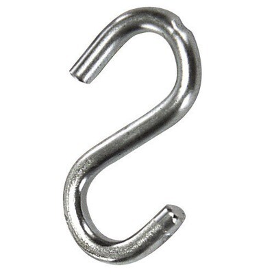 Gancho "S" Hierro Zincado  50 mm.   "Uso Dom�stico"