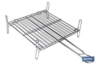 PARRILLA DOBLE CROMADA 500 X 500MM