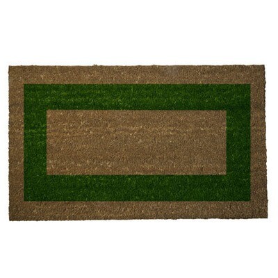 Felpudo Fibra Coco Raya Verde 45x75 cm.