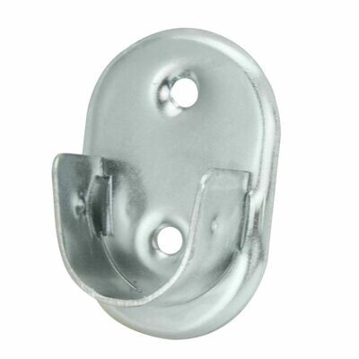 Soporte Lateral Oval Zincado Lateral � 19 mm.