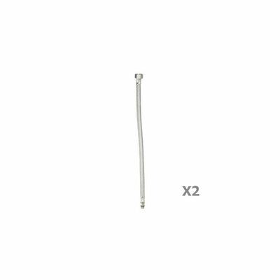 Latiguillo Inoxidable Hembra 3/8 - Hembra 3/8  250  mm. 2 Piezas