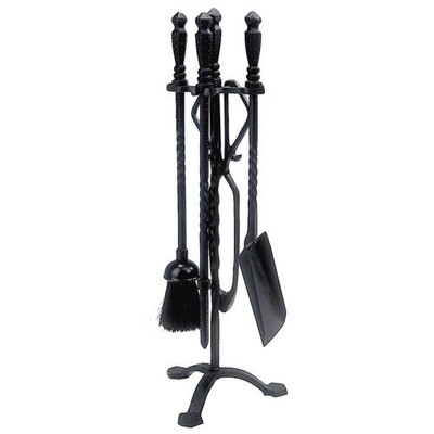 Juego Atizadores Forjado Negro 59 cm.