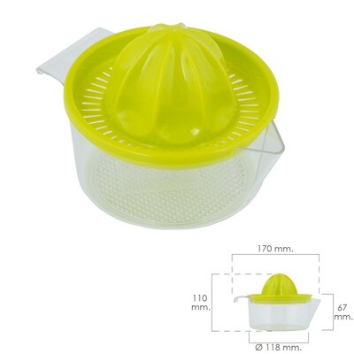 Exprimidor Zumo Manual Frutas Con Jarra Pl�stico � 12 x 11 cm.