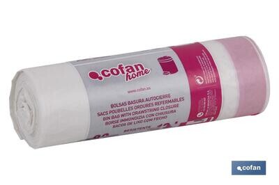 BOLSAS PL�STICO AUTOCIERRE 35X50 G.120 COLOR BLANCO 20 UDS