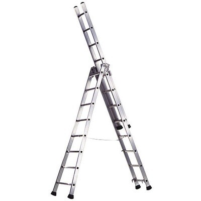 Escalera Aluminio Industrial Pronor 3 Tramos. 9+9+9 Pelda�os