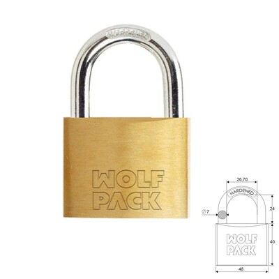 Candado Laton Arco Normal Llaves Iguales 50 mm. N�2