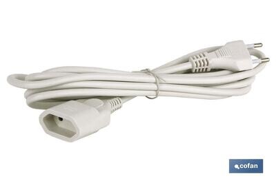 PROLONGADOR BIPOLAR 10A250V ESPIGA�4 CABLE 5M BLANCO