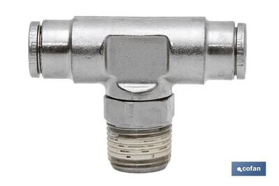 CONEXI�N "T" TUBO 8mm. MACHO 3/8