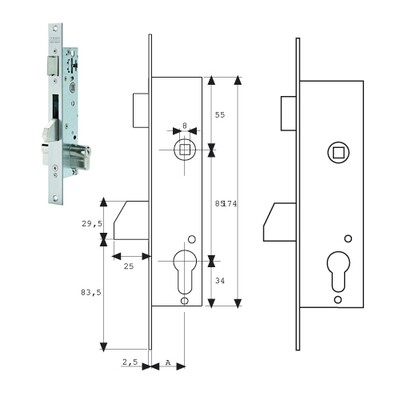 Cerradura Tesa 2210/20/3ai