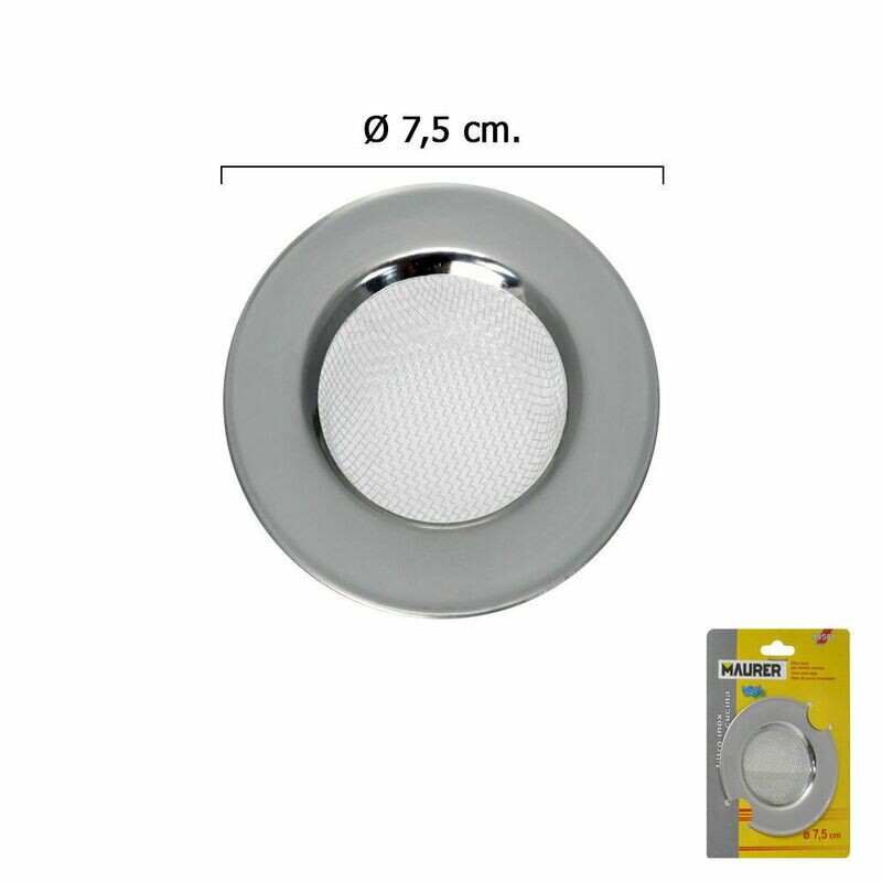 Filtro Cestillo Malla para Lavabo / Fregadero Inoxidable 7,5 cm.