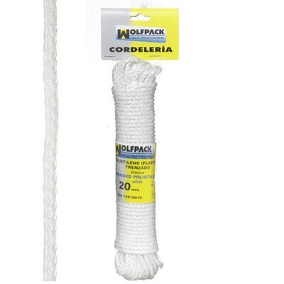 Cuerda Trenzada Pl�stico Blanca (Madeja 20 m.)